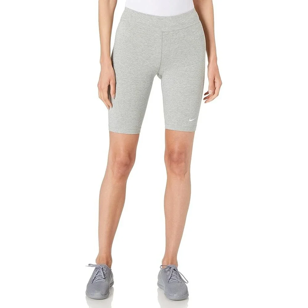 Sz XS Nike Women Essential Bike Shorts Light Grey‎ CZ8526-063 Dri-FIT New